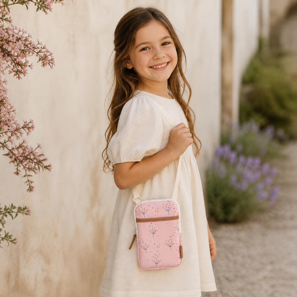 Fresk Kinder Umhängetasche Colour Block – kleine Crossbody Tasche für Handy, Karten & Kleinigkeiten, verstellbare Kordel 36–70 cm.