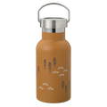 Fresk Thermosflasche Kinder 350 ml – doppelwandige Edelstahl-Trinkflasche mit 2 Verschlüssen, Strohhalm & Reinigungsbürste, BPA-frei.