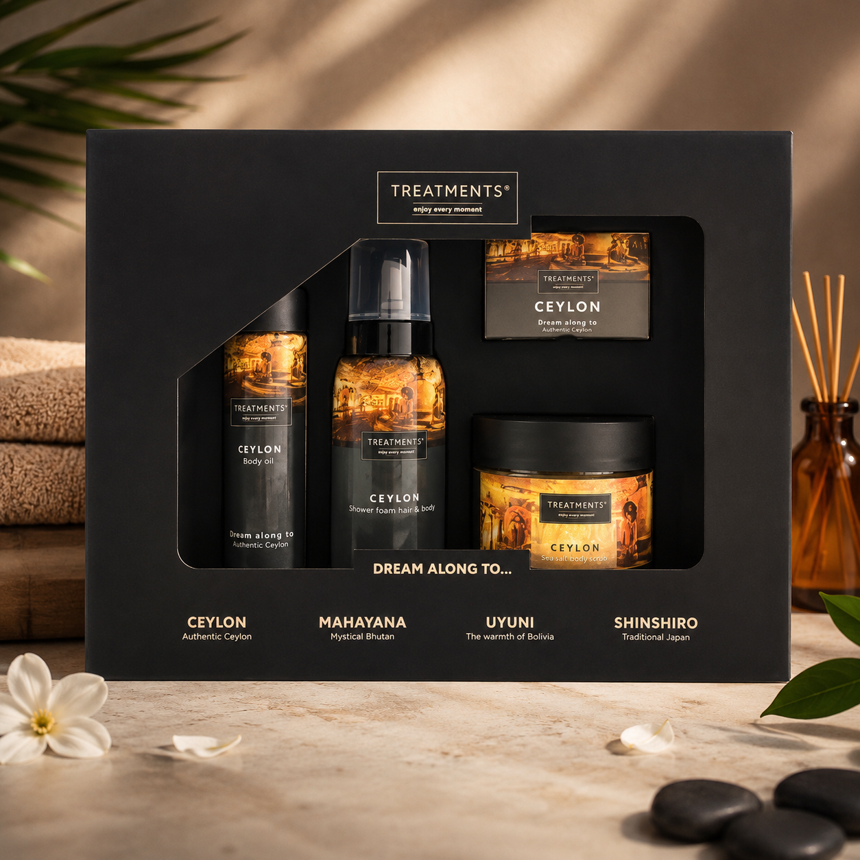 Treatments® Geschenkbox Entspannende Momente – Ceylon Körperpflege-Set
