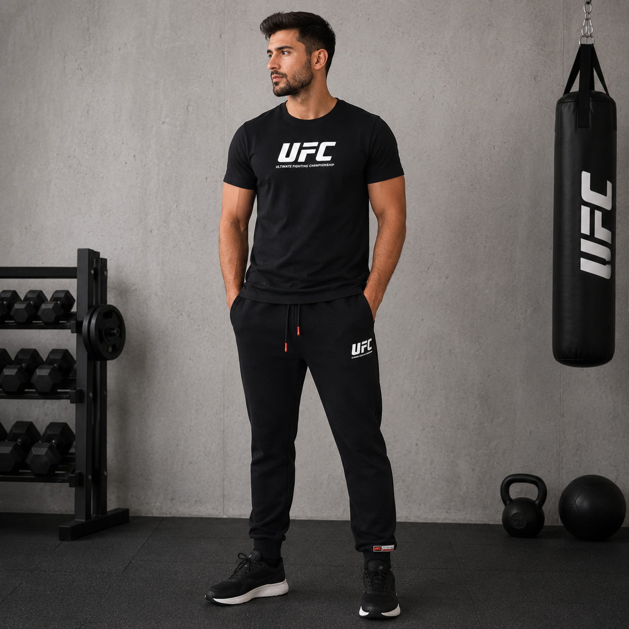 Offizielle UFC Jogginghose Herren Schwarz