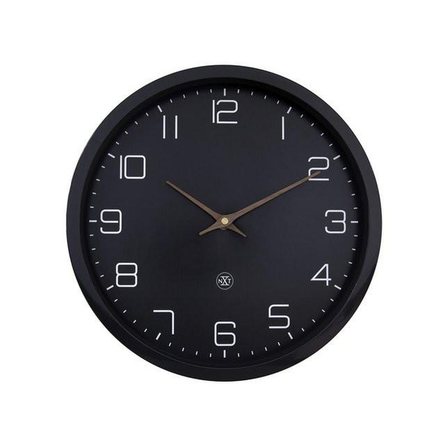 nXt ECO Wanduhr 30 cm Schwarz – moderne minimalistische Uhr.
