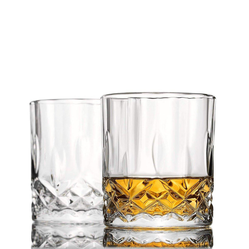 The Connoisseur's Set – Signature Whiskey Glass Edition mit Whiskysteinen.