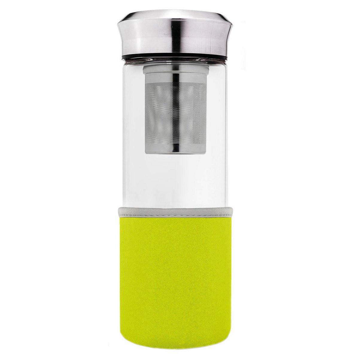 Creano Teamaker Grün 400 ml – To-Go Teebereiter mit Edelstahlsieb & Neoprenhülle.