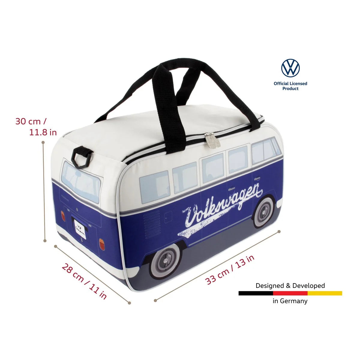 BRISA VW Collection Volkswagen T1 Bus Kühltasche 25 L – offiziell lizenzierte Isoliertasche