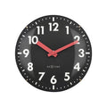 NeXtime Duomo Mini Tischuhr 20 cm Schwarz – klassische Uhr mit roten Zeigern.