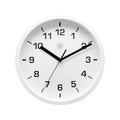 NXT Easy Small Wanduhr 20 cm Weiß – minimalistische Uhr mit schwarzen Zahlen.