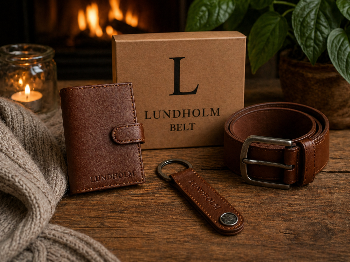 Geschenkset Herren Leder